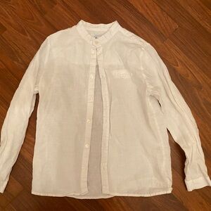 Tartine et Chocolat white linen Button-Up Shirt 100% linen